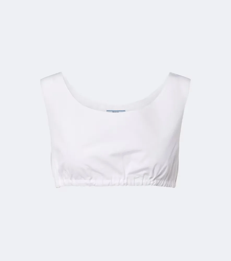 Cotton Poplin Bra Top by Prada