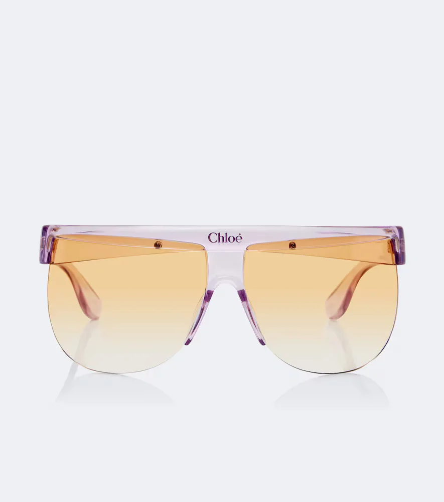 Logo Shield Sunglasses by Chloe