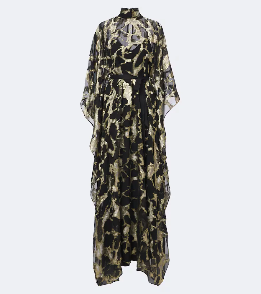 Kintsugi Silk-Blend Fil Coupé Kaftan by Taller Marmo