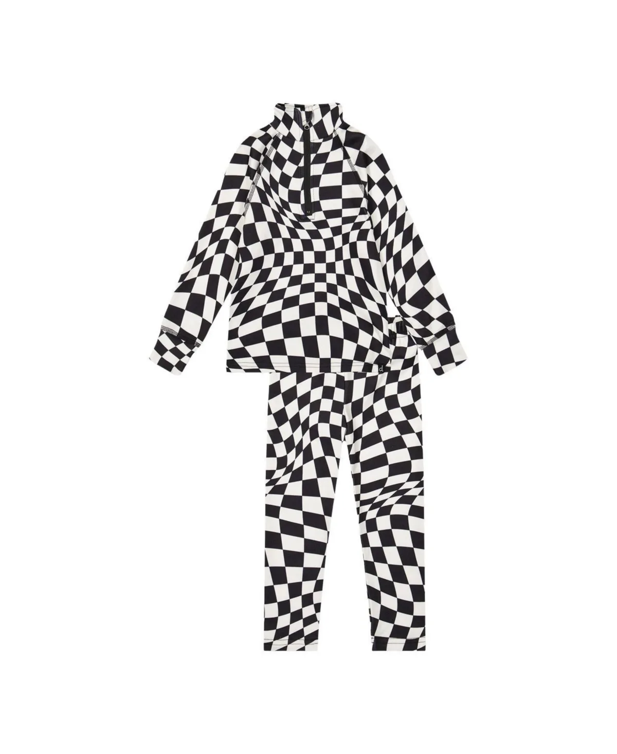 Two-Piece Thermal Underwear Checkered Print by Deux Par Deux