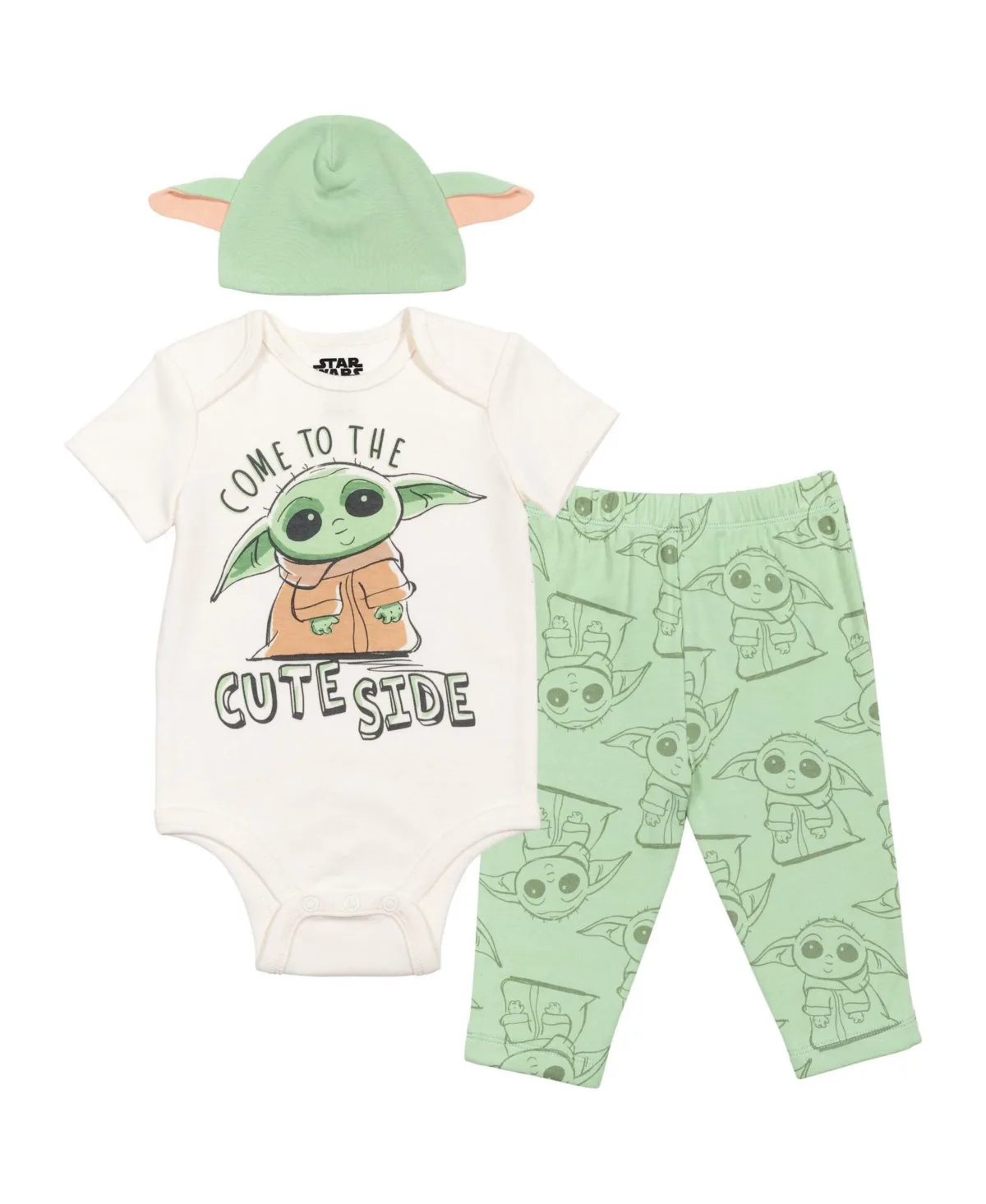 The Mandalorian Bodysuit Pants and Hat 3 Piece Outfit Set by Star Wars