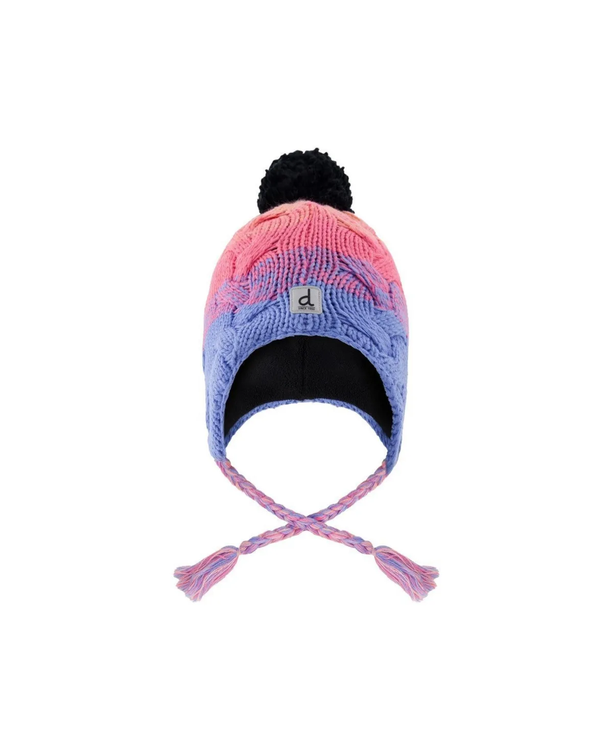 Winter Peruvian Knit Hat with Pompom Gradient by Deux Par Deux