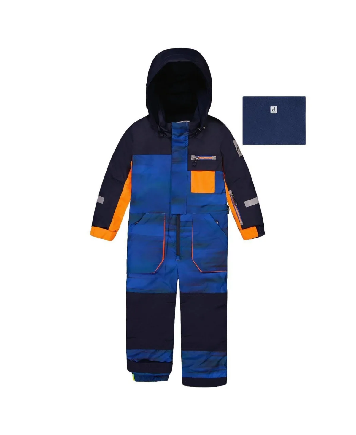 One Piece Play Snowsuit with Stripes by Deux Par Deux