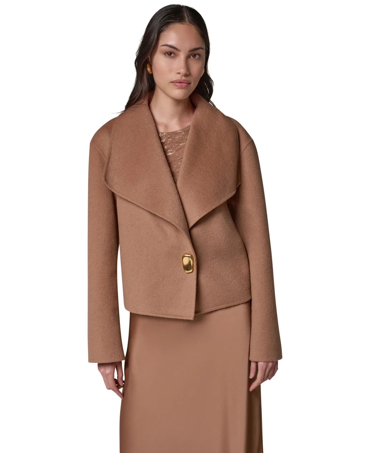 Wrap Short Jacket with Hardware Closure by Donna Karan New York