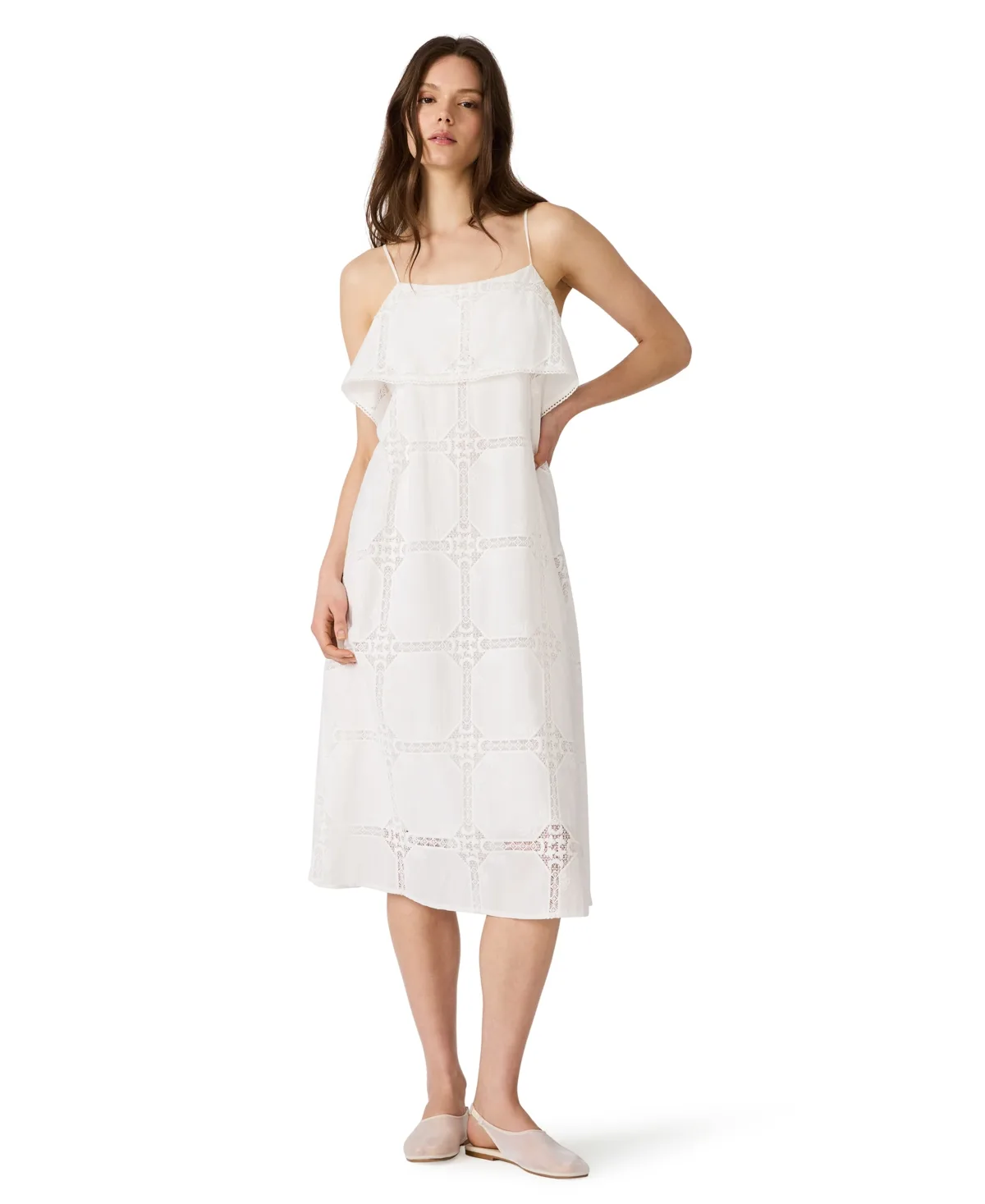 Flavia Square Neck Midi Dress by Steve Madden