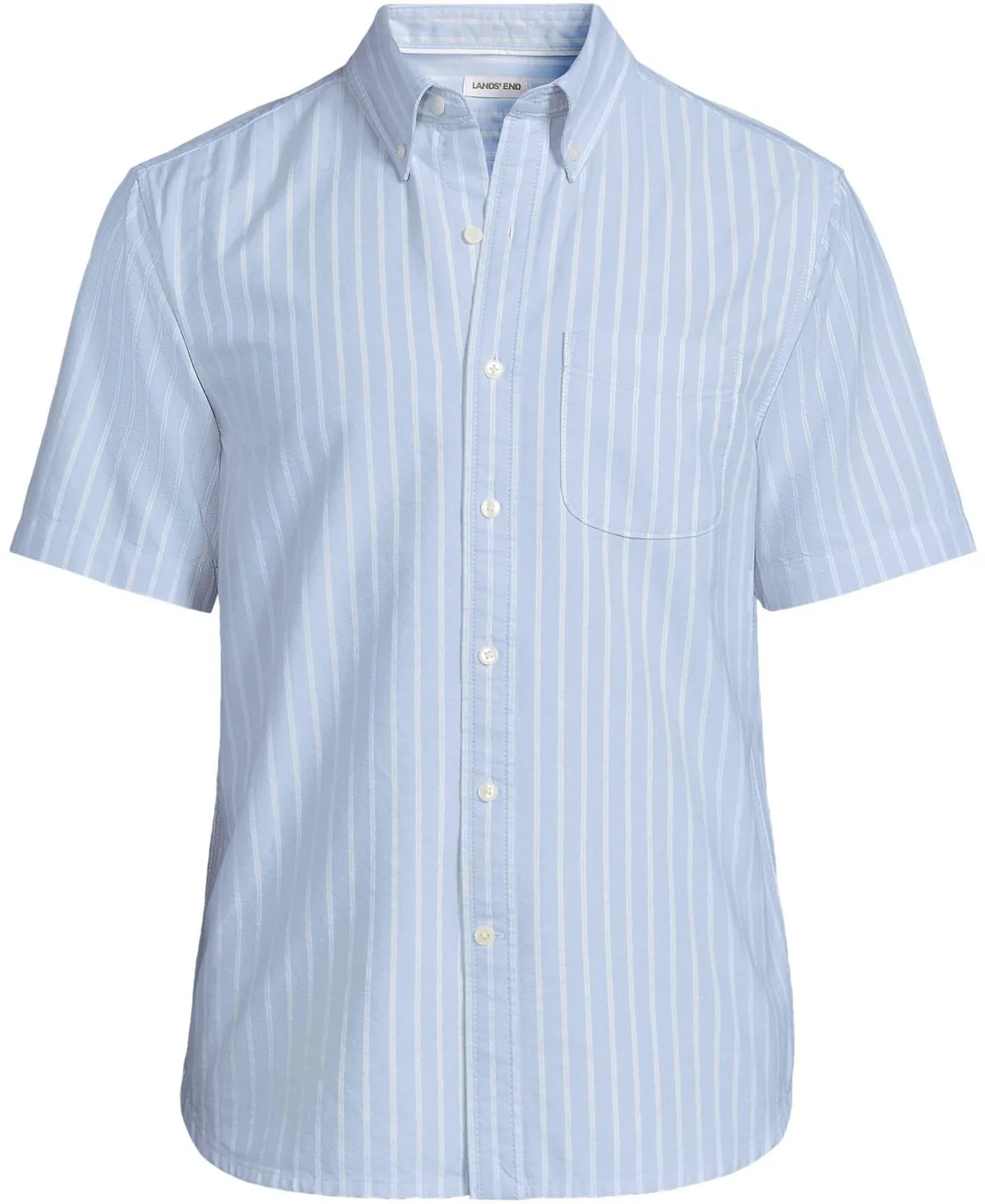 Short Sleeve Classic Fit Sail Rigger Oxford Shirt by Lands' End