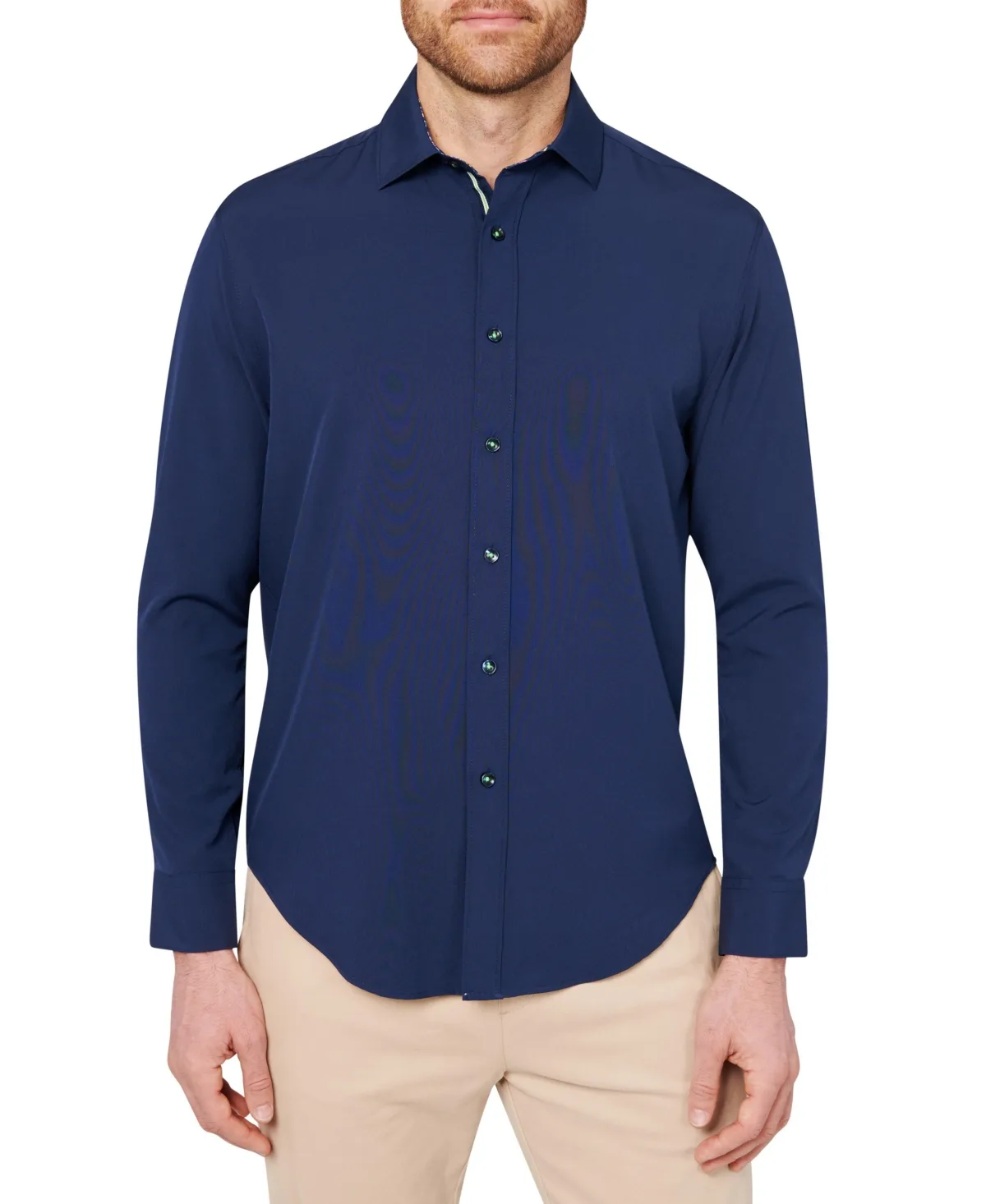 Regular Fit 4-Way Stretch Performance Vibrant Floral Long Sleeve Button Down by Society Of Threads