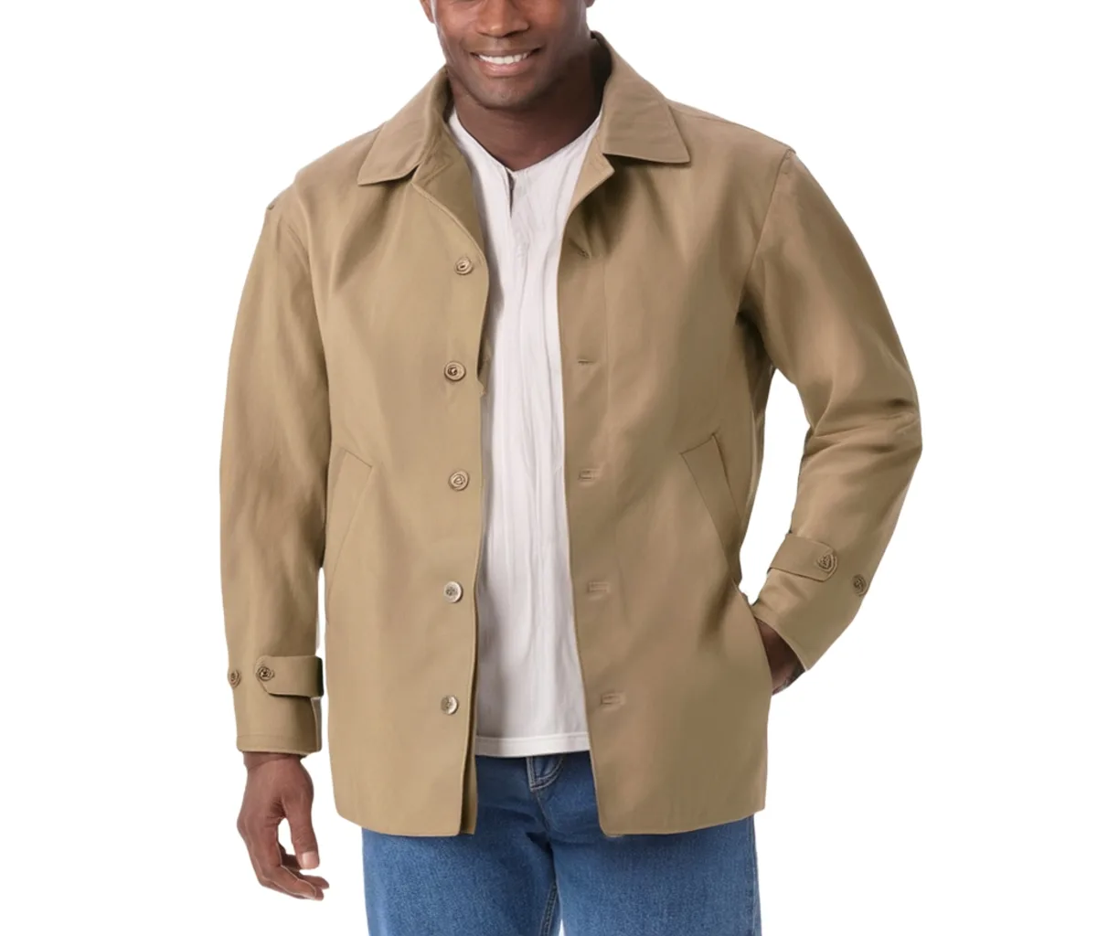 Water-Resistant Trench Coat by Kingsize
