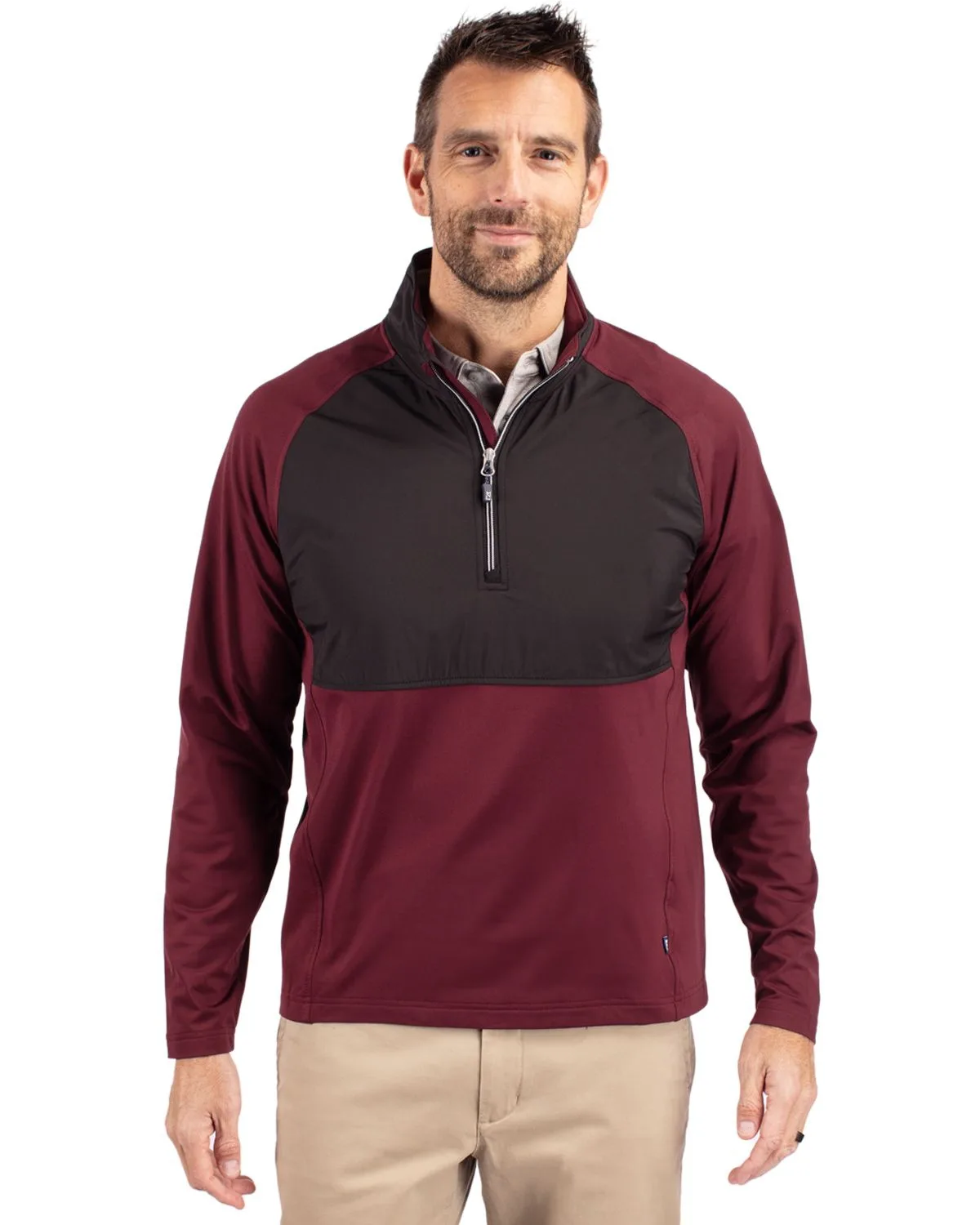 Adapt Eco Knit Hybrid Recycled Quarter Zip by Cutter & Buck