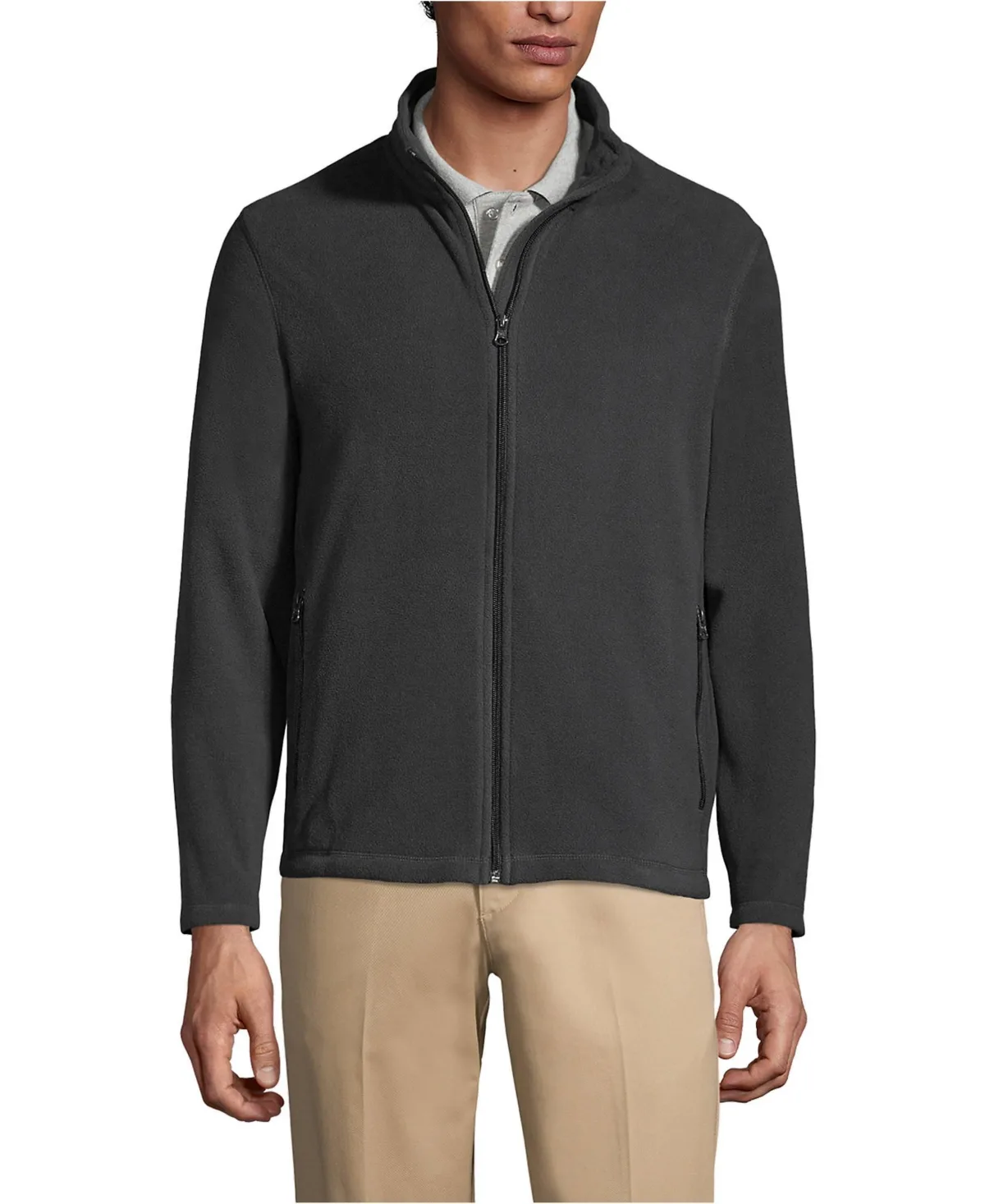 Full-Zip Mid-Weight Fleece Jacket by Lands' End