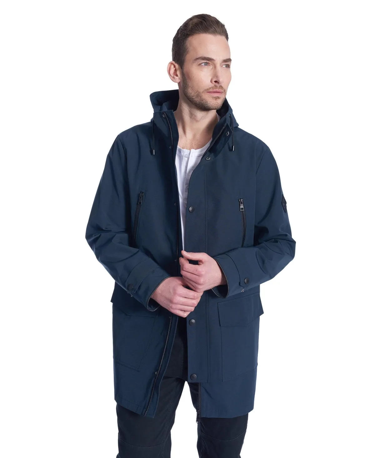 Banks Raincoat - Weather Resistant Storm Raincoat with Drawstring Hood by Alpine North