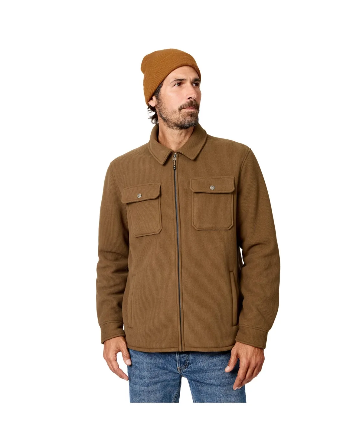 Chill Out Corded-Fleece Full-Zip Sherpa-Lined Shirt Jacket