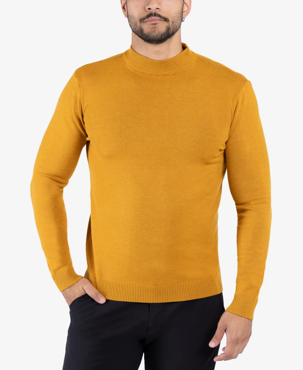 Basic Mock Neck Midweight Pullover Sweater