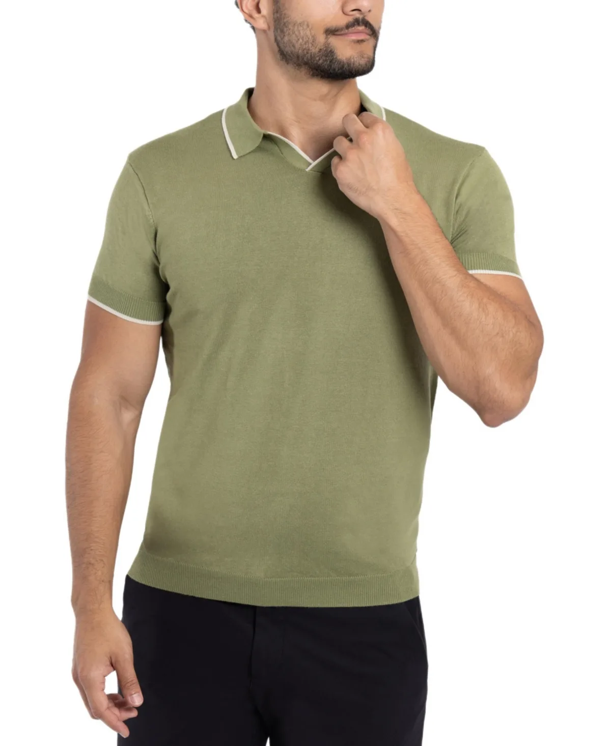 Collar V-Neck Polo Sweater by Xray