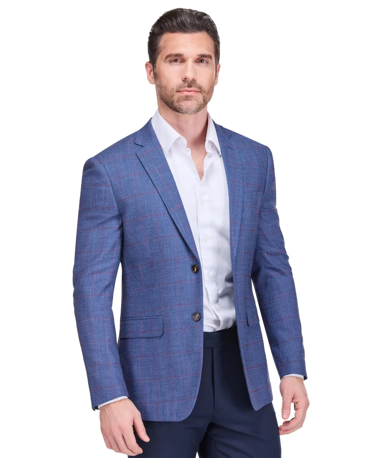Plaid Slim Fit Sportcoat Blazer