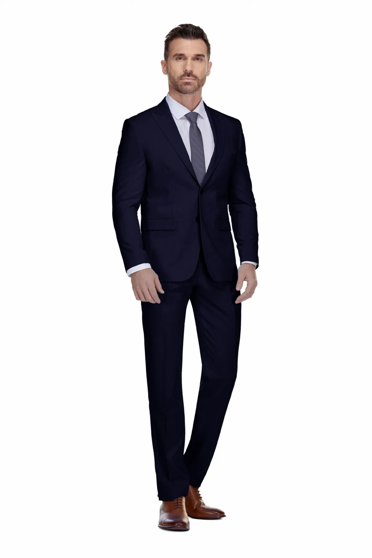 2-Piece Stretch Slim-Fit Suit by Gino Vitale