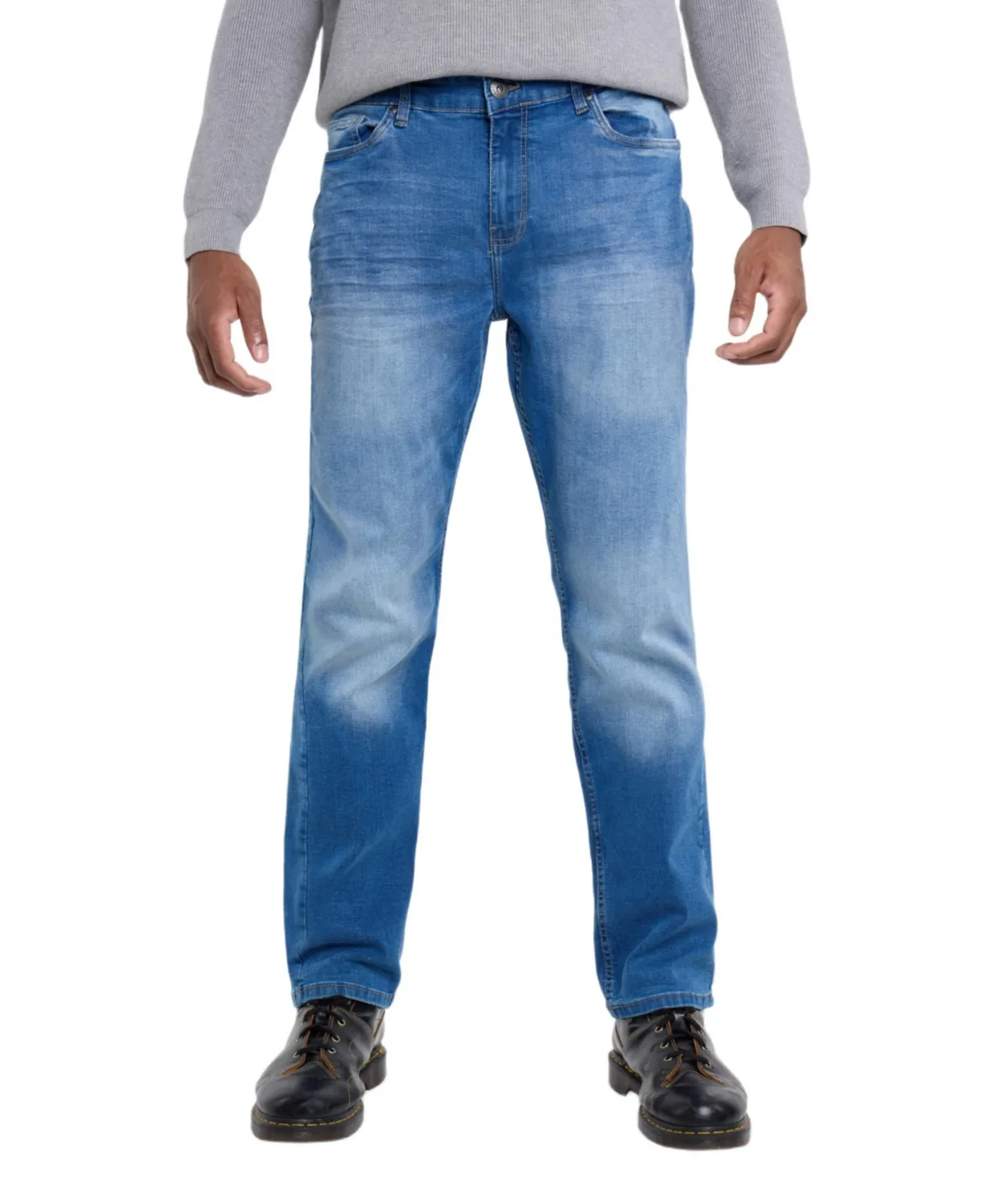 Pieced Pockets Slim Fit Jeans by Cultura