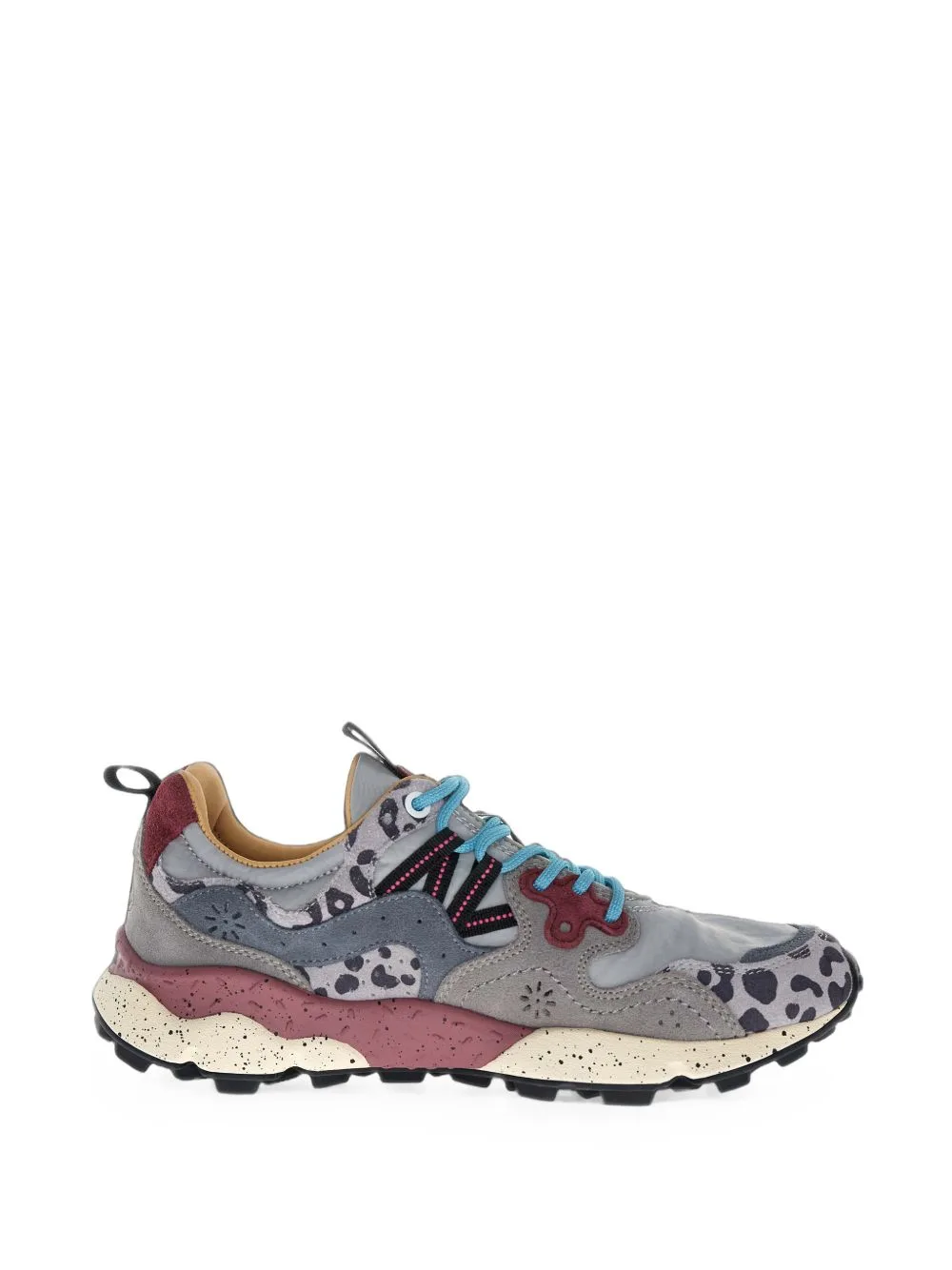 Yamano 3 Uni Leopard-Print Panelled Sneakers by FLOWER MOUNTAIN