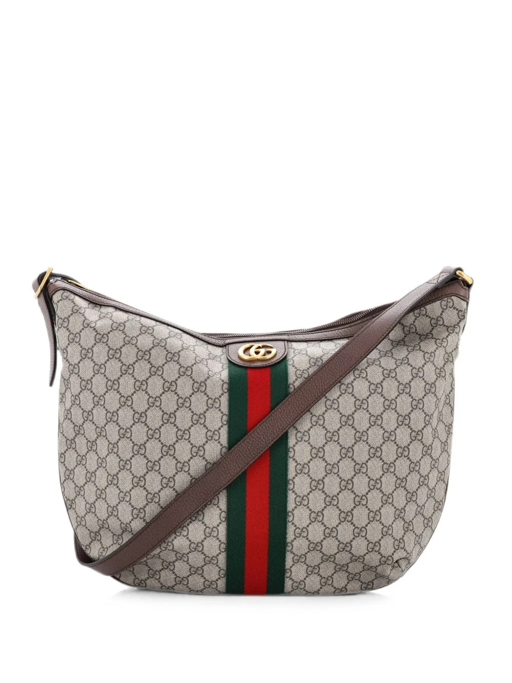 Ophidia Half Moon GG Coated Canvas Large Hobo Bag by Gucci Pre-Owned