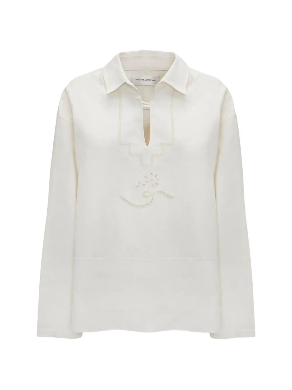 Embroidered Long-Sleeve Top by Victoria Beckham