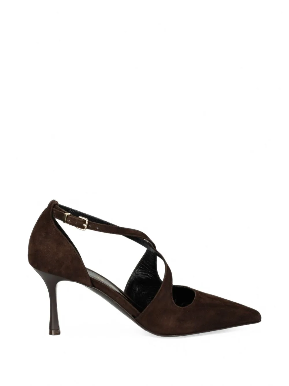 Crossover-Strap Pointed-Toe Pumps by Albano