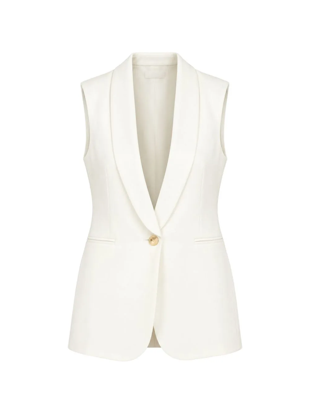 Shawl-Lapel Single-Breasted Gilet by VICOLO