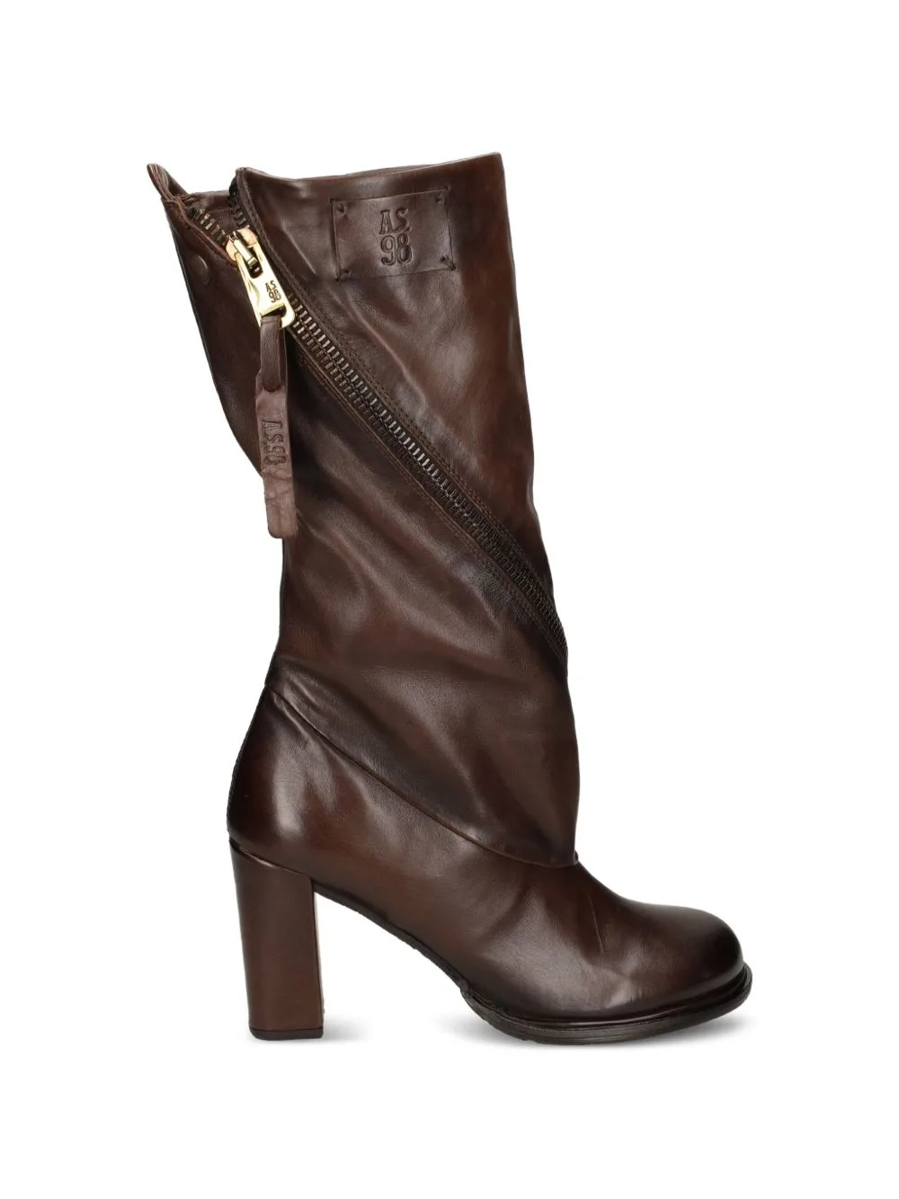 Larkin Zip-Detail Heeled Boots by A.S.98