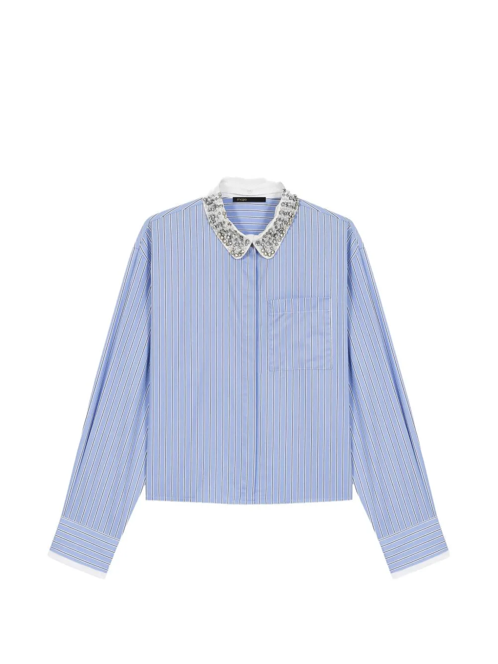 Shirt with Removable Jewel Collar by Maje