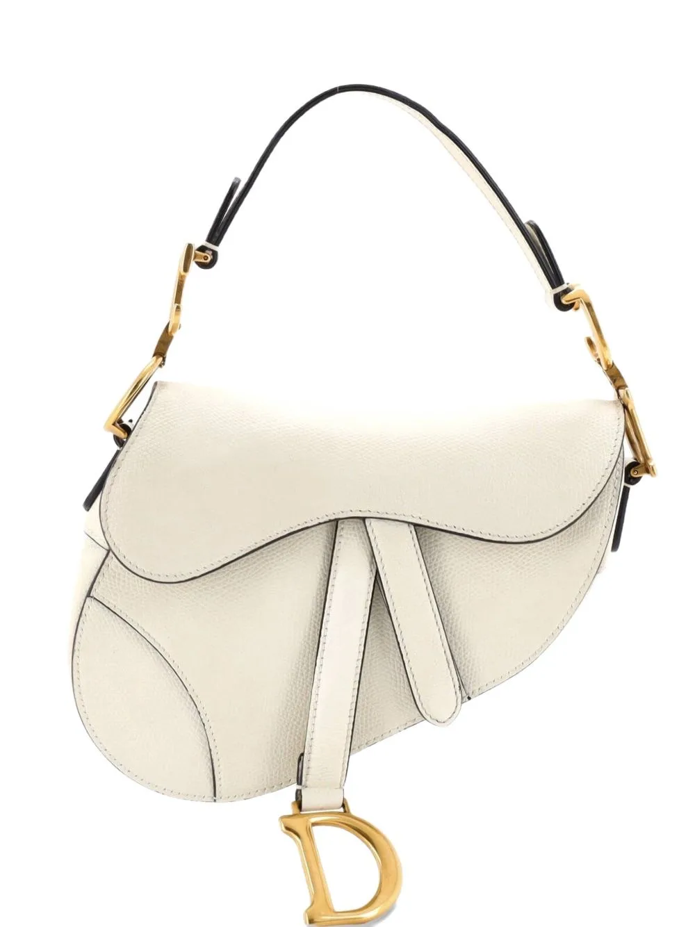 Saddle Handbag Leather Mini Shoulder Bag by Christian Dior Pre-Owned
