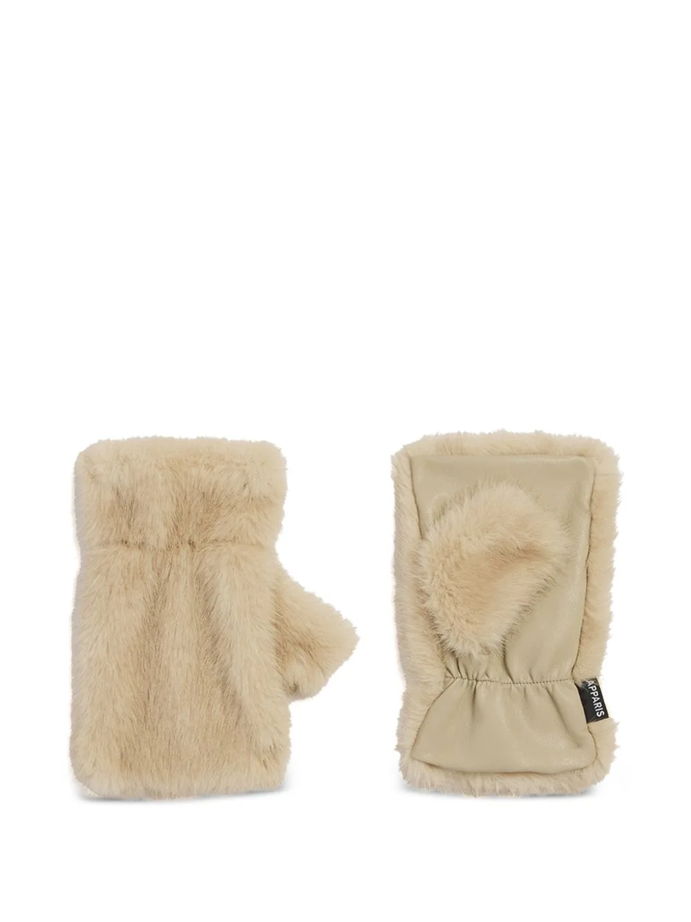 Harper Faux-Fur Fingerless Gloves by Apparis