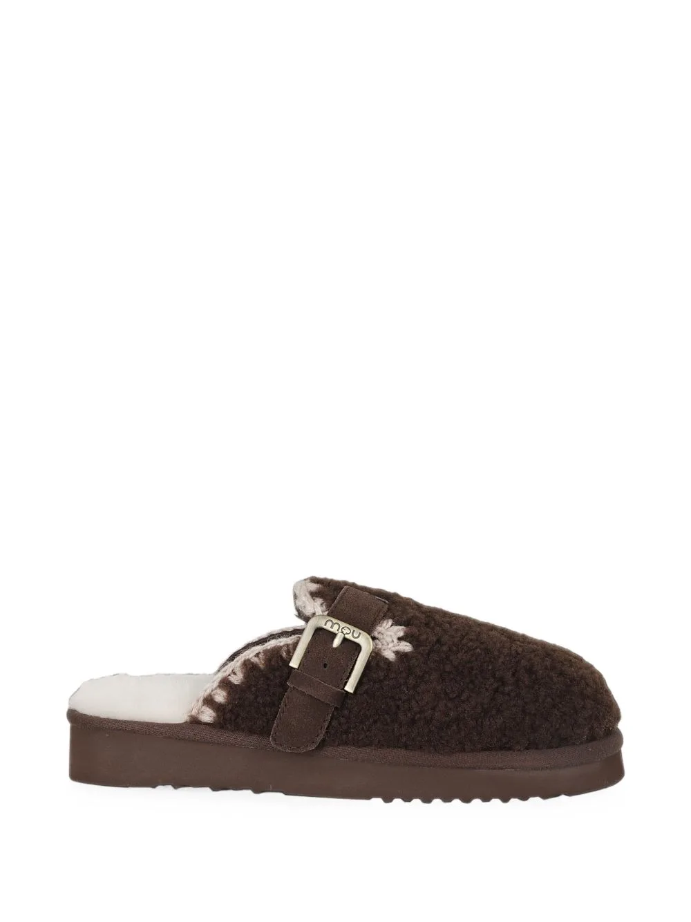 Curly Buckle-Fastening Slippers by Mou