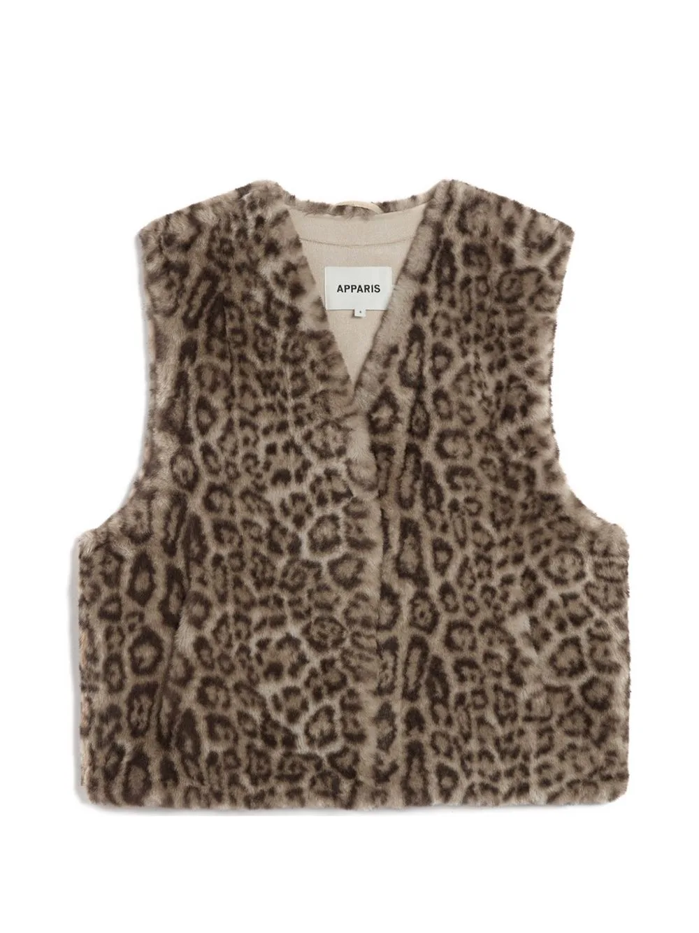 Lyle Leopard-Print Faux-Fur Gilet by Apparis