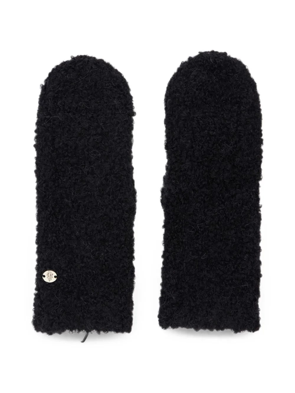 Elissy Logo-Plaque Mittens by Helen Kaminski