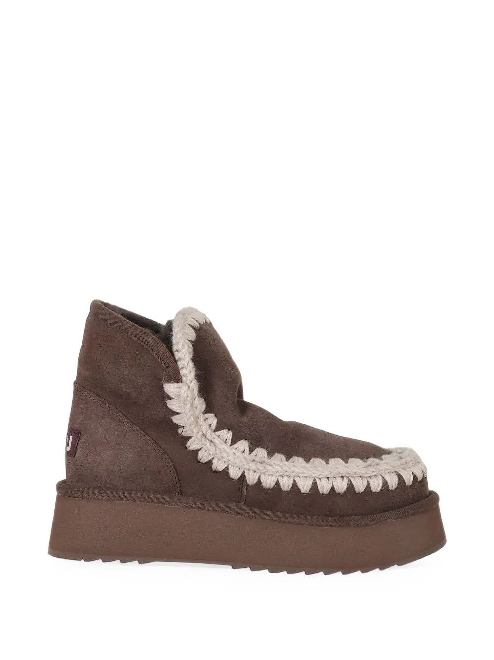 Eskimo Crochet-Stitch Platform Boots by Mou