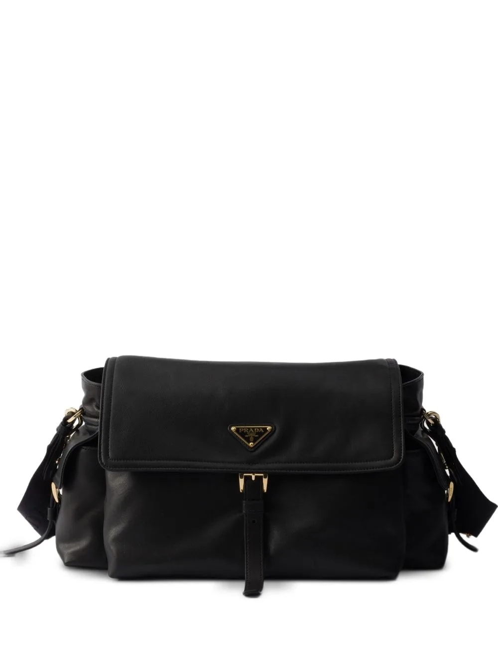 Large Explore Leather Shoulder Bag by Prada