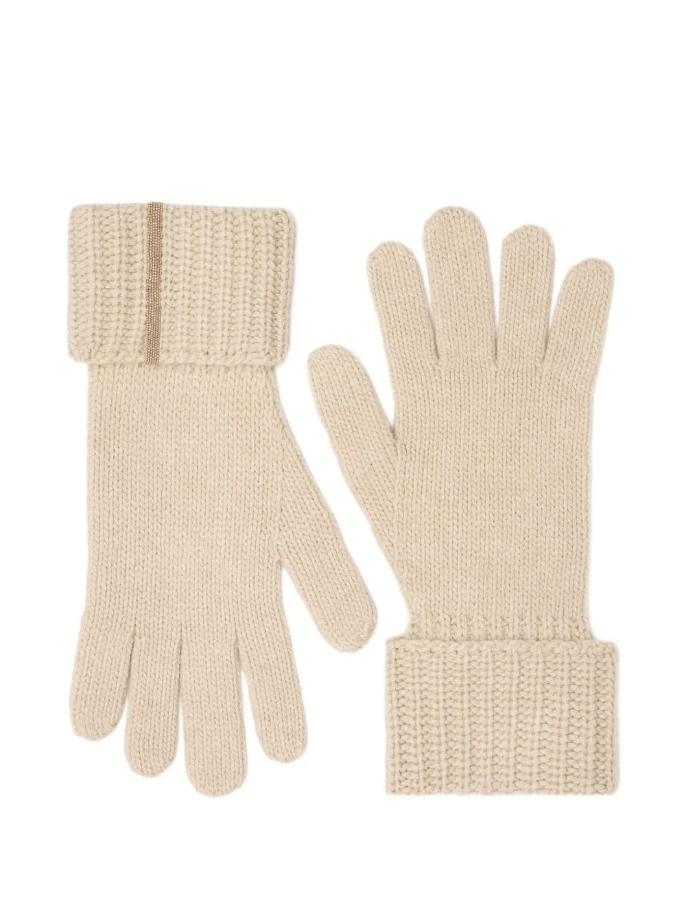 Beaded Rib-Knit Gloves by Fabiana Filippi