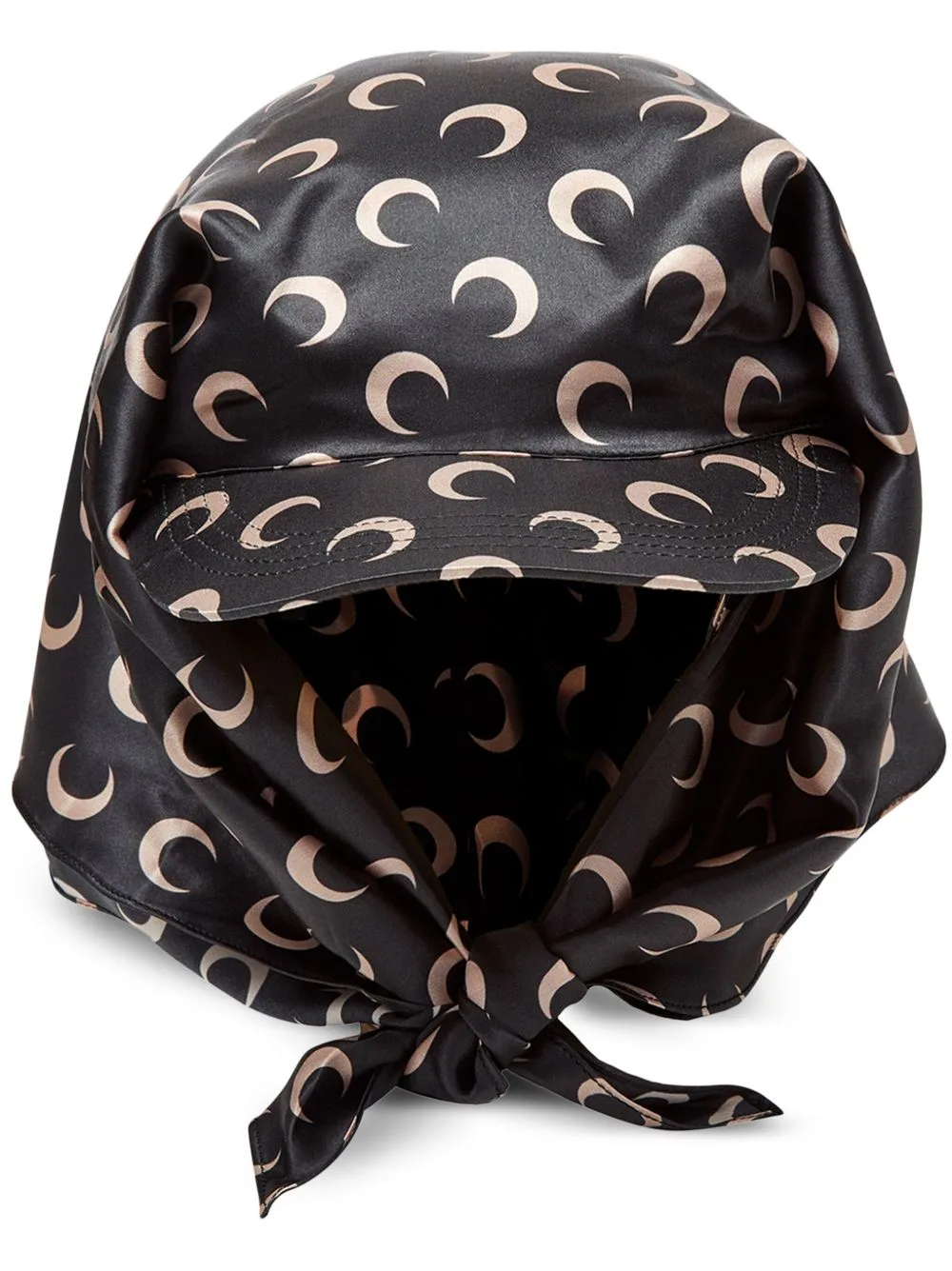 Crescent Moon Silk Cap by Marine Serre