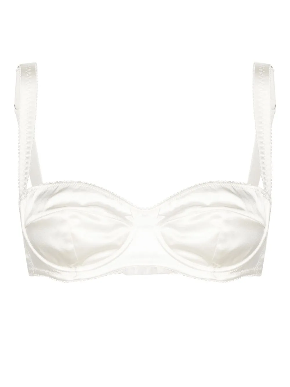 Scallop-Edge Satin Balconette Bra by Dolce & Gabbana