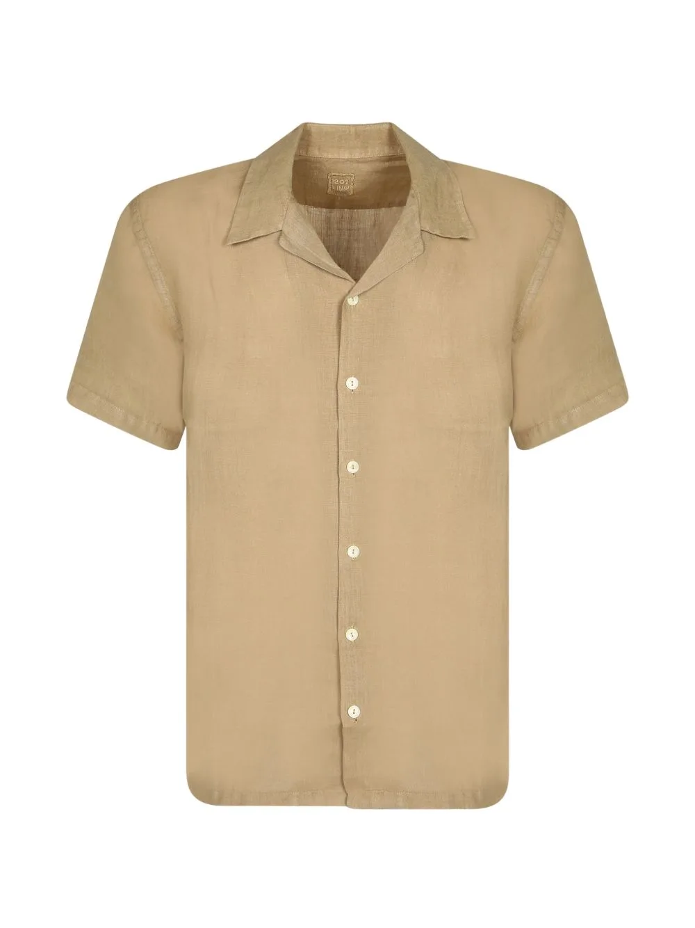 Short-Sleeve Camp-Collar Shirt by 120% Lino