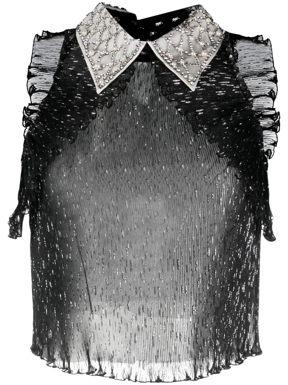 Pleated Fil-Coupé Top by Alberta Ferretti
