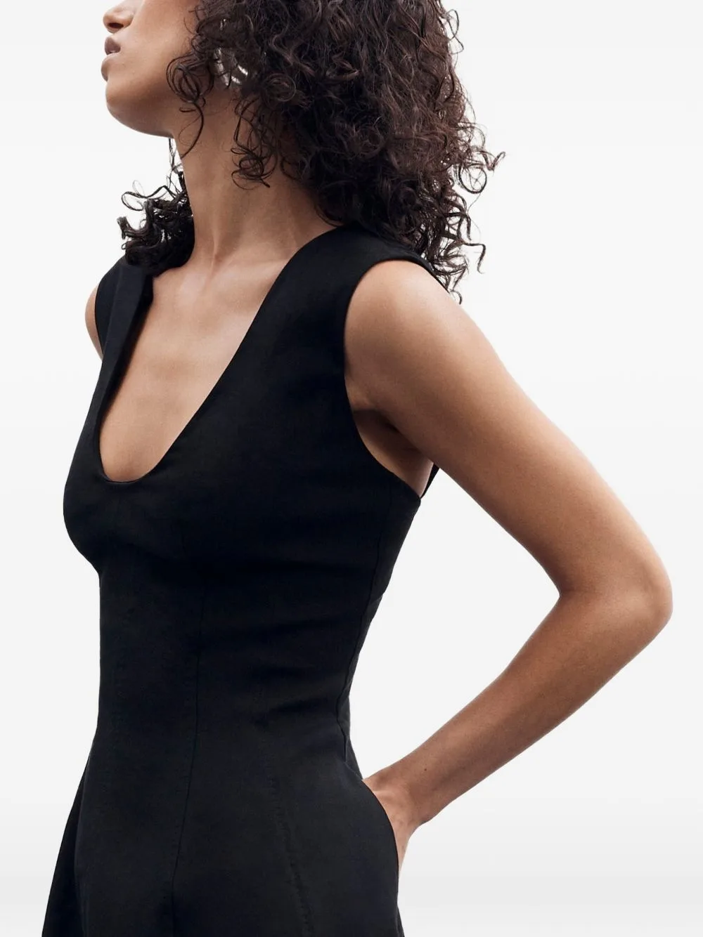 Seamed Sleeveless Midi Dress by Another Tomorrow