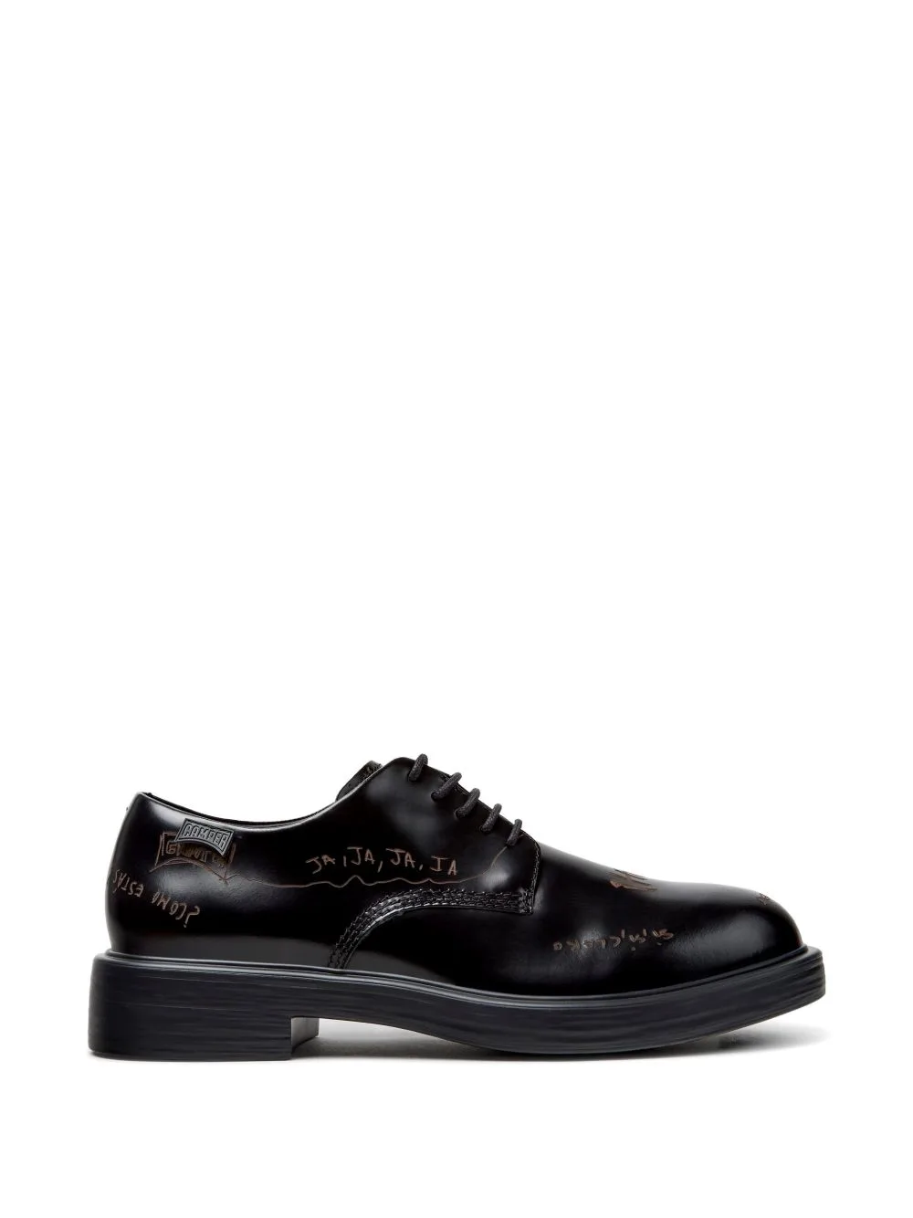 Twins Graphic-Print Leather Shoes by Camper