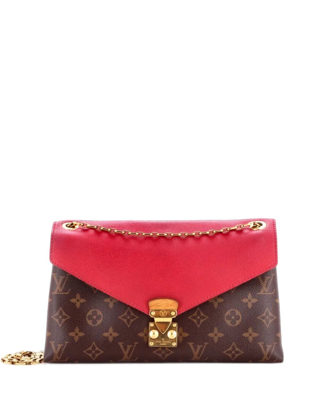 Pallas Chain Monogram Canvas and Calfskin Shoulder Bag by Louis Vuitton Pre-Owned