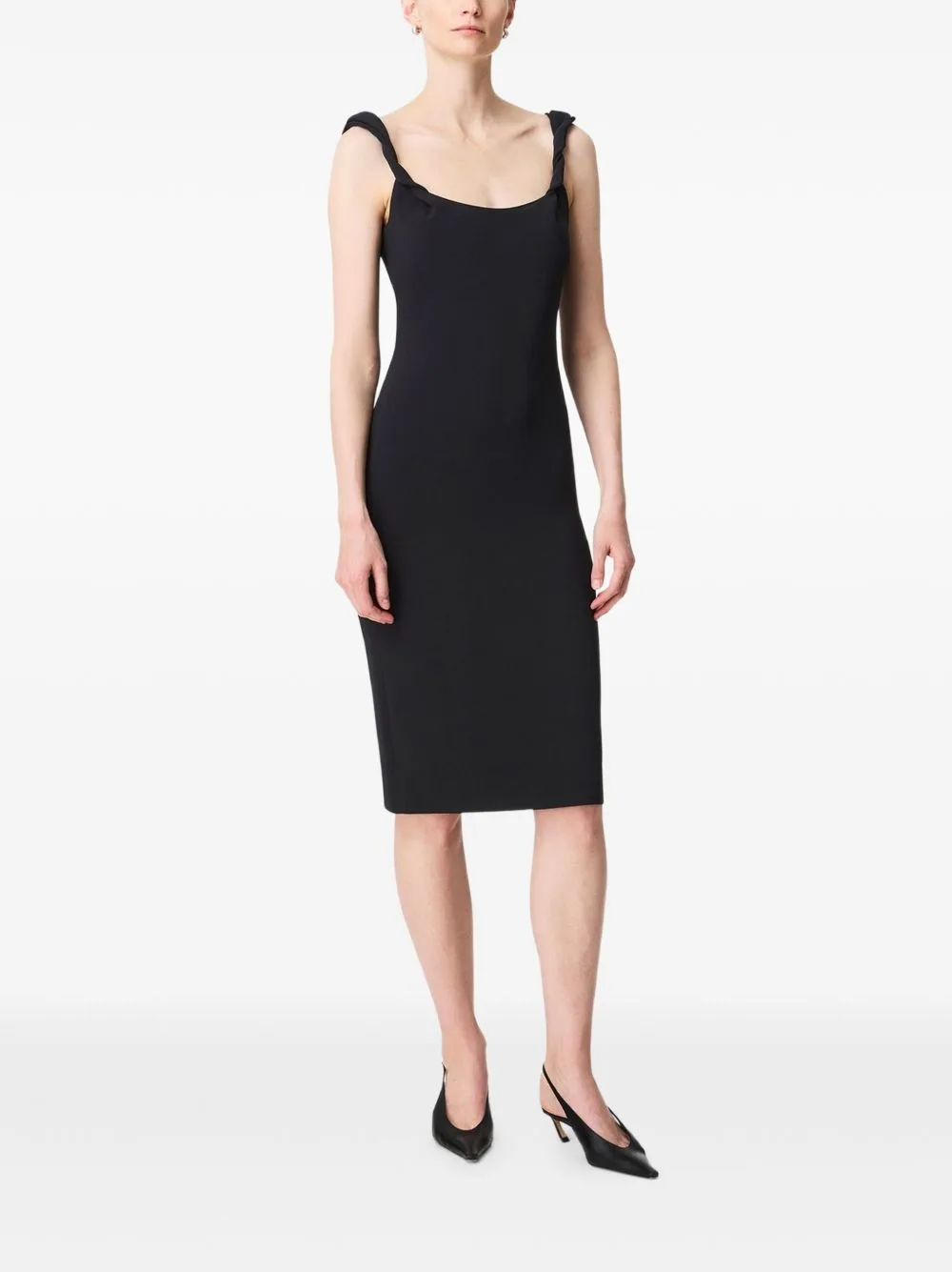Twist-Strap Midi Dress by Another Tomorrow