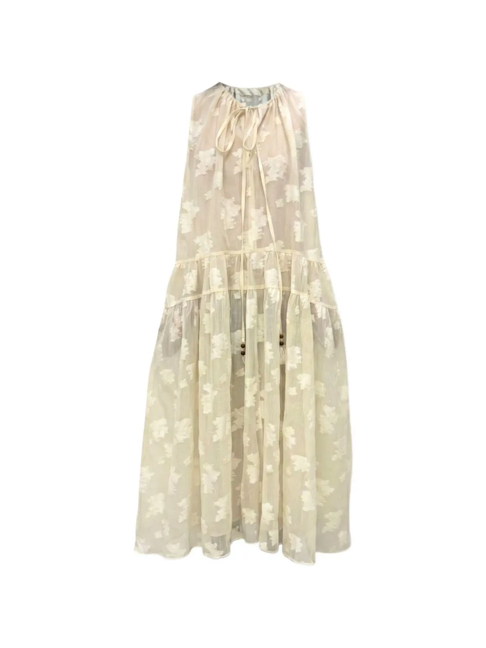 Floral-Pattern Halter Midi Dress by épingler