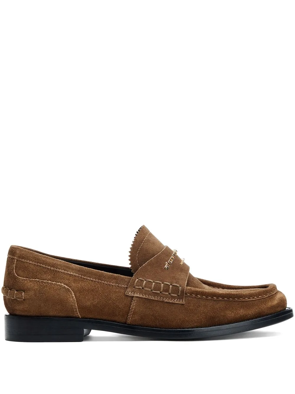 Logo-Plaque Suede Loafers