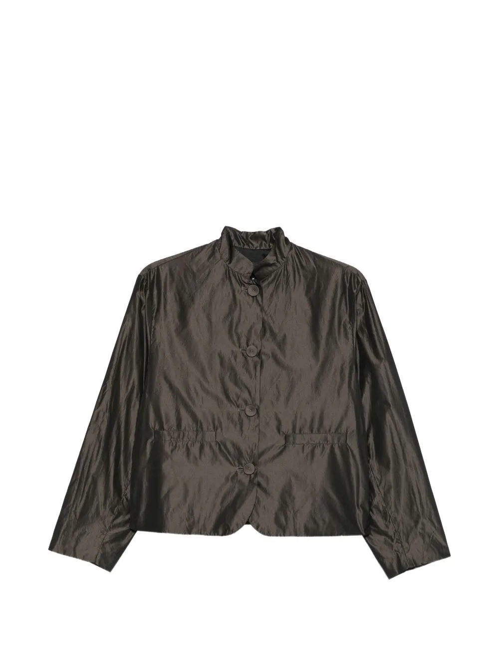 High-Neck Button-Front Jacket by Rosso 35