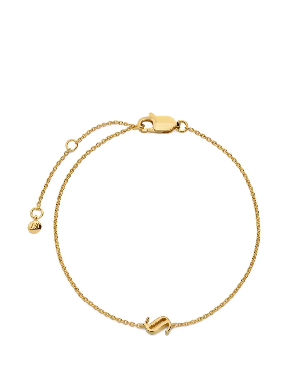 Initial S Chain Bracelet by Monica Vinader