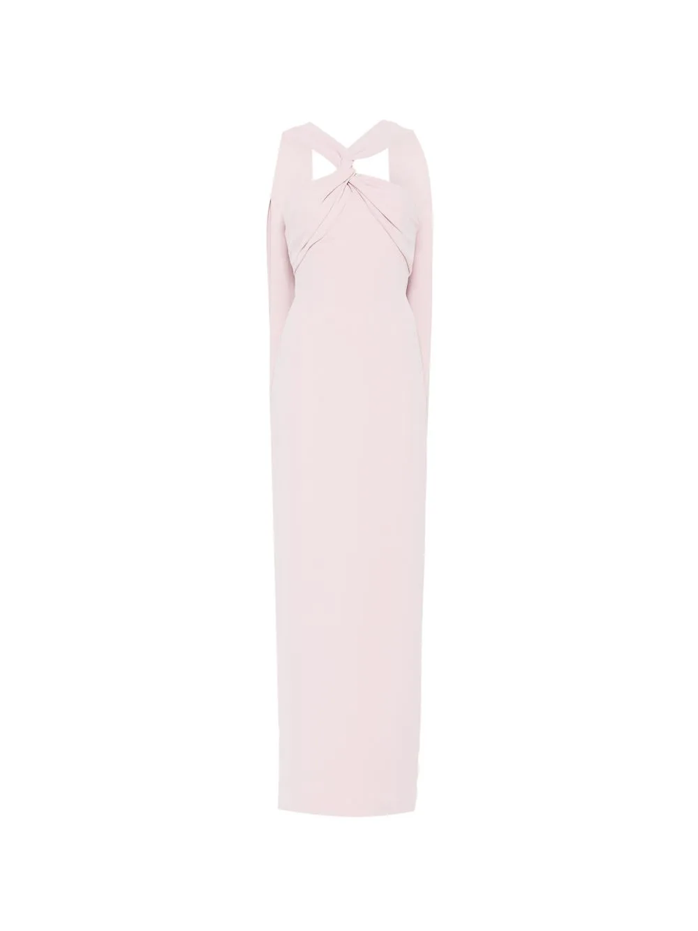 Halter-Neck Draped-Scarf Maxi Dress by Solace London