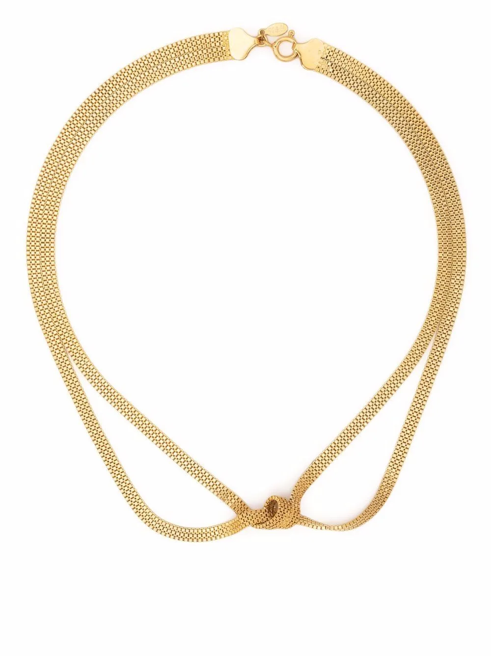 Serpentine Long Flat Chain Necklace by Wouters & Hendrix